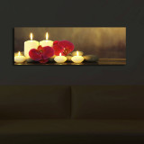 Tablou decorativ cu lumina LED, 3090&Auml;&deg;ACT-34, Canvas, 30 x 90 cm, Multicolor, Shining