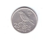 Moneda Norvegia 25 ore 1973, stare foarte buna, curata