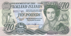 Bancnota Insulele Falkland 10 Pounds 2011 - P18 UNC foto