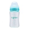 Biberon de sticla180 ml+2 tetine extra, u-grow