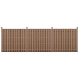 [neu.holz]&reg; Gard Jupiter 3 panouri, 185 x 562 cm, WPC, maro HausGarden Leisure