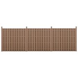 [neu.holz]&reg; Gard Jupiter 3 panouri, 185 x 562 cm, WPC, maro HausGarden Leisure