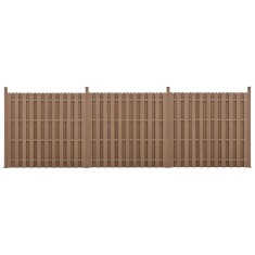 [neu.holz]? Gard Jupiter 3 panouri, 185 x 562 cm, WPC, maro HausGarden Leisure foto