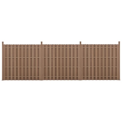 [neu.holz]&amp;reg; Gard Jupiter 3 panouri, 185 x 562 cm, WPC, maro HausGarden Leisure foto