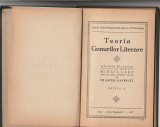 MIHAIL CARP - TEORIA GENURILOR LITERARE ( 1927 EDITIA II )
