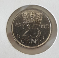 6045 Olanda 25 centi 1980 foto