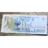 BNKRO05 Bancnota veche 1000 lei 1998 Mihai Eminescu hirtie Romania una mie lei circulata bani vechi colectie numismatica