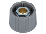 Buton rotativ gri 6,35mm 23x15,5mm ABS