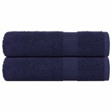 Gossi prosoape de maini, frogn, 2 buc., albastru marin, 50x100 cm, 360 g/m2