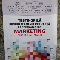 Teste-Grila pentru examenul de licenta la specializarea Marketing Anul 3