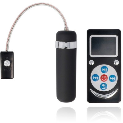 Glont stimulator cu 10 Vibratii si Telecomanda Spirit Bullet Vibe Premium Black foto