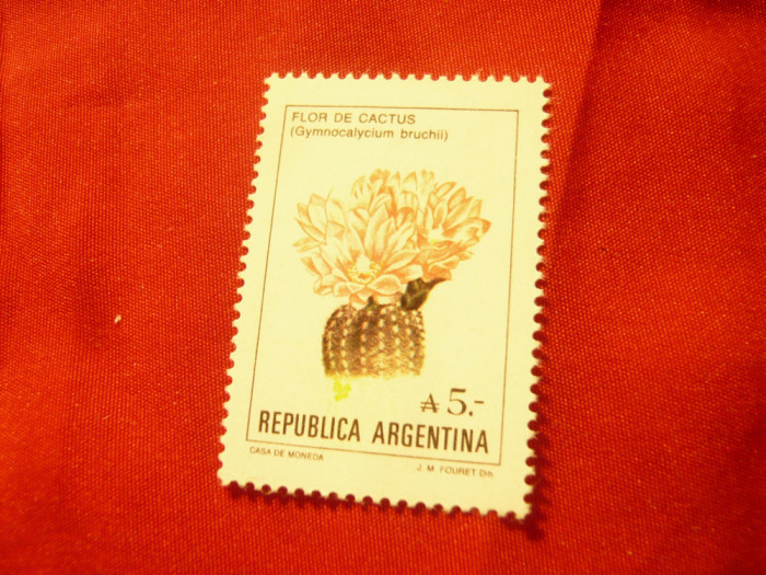 Serie Argentina 1987 - Flora - Cactus , 1 valoare