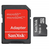 Card MicroSD 16GB + Adaptor (Clasa 4) SanDisk, 16 GB