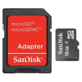 Card MicroSD 16GB + Adaptor (Clasa 4) SanDisk