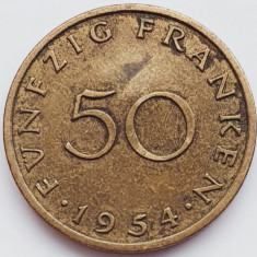 2606 Saarland 50 Franken 1954 km 3