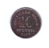 Moneda Germania 10 pfennig 1917 fier, stare relativ buna, curata