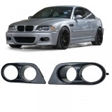 Capace de faruri de ceata pentru bara fata negru lucios, potrivite pentru BMW Seria 3 E46 98-07 Performance AutoTuning