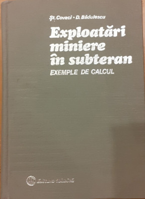 Exploatari miniere in subteran exemple de calcul foto