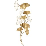 Decoratiune de perete 3D HOMCOM Moderna Frunze de Ginkgo Sculpturi de Perete Agatate Decor pentru Sufragerie | Aosom Romania
