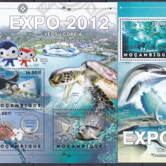 DB1 Fauna Marina Expo 2012 Coreea Mozambic MS + SS MNH