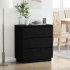 VidaXL Dulap de noapte cu sertar Negru 71 x 34.5 x 75 cm Lemn compozit 869635