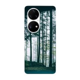 Husa compatibila cu Huawei P50 Pro model Foggy forest, Silicon, TPU, Viceversa, Transparent, Carcasa