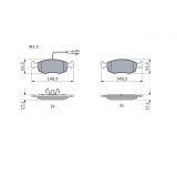BOSCH 0 986 494 463 set placute frana disc