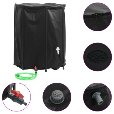 Rezervor de apa cu robinet, pliabil, 1250 L, PVC foto