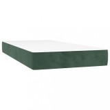 Cumpara ieftin Saltea cu arcuri buzunar, fermitate medie, verde inchis, 100x200x20 cm, catifea