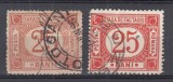 ROMANIA 1896/1899 TAXA DE FACTAGIU FILIGRAN STEMA CULCAT+FILIGRAN PR INTORS STAMPILAT
