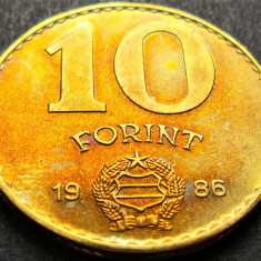 Moneda 10 FORINTI - RP UNGARA / UNGARIA COMUNISTA, anul 1986 * cod 1885