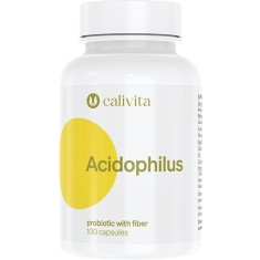 Acidophilus, Supliment Alimentar Probiotic cu Acidophilus si Fibre (100 Capsule) - Calivita