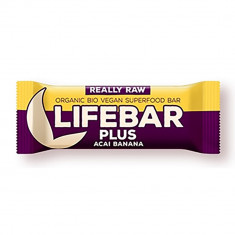 Lifebar plus baton cu acai si banane raw bio 47g foto