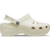 Saboți Crocs Women&#039;s Classic Platform Clog Bej - Bone