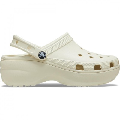 Saboți Crocs Women&amp;#039;s Classic Platform Clog Bej - Bone foto