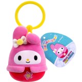 Jucarie de plus breloc, Squishmallows, My Melody, 9 cm
