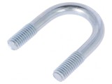 Bridă tip U 14mm, oțel zincat, DROMET - Fixare țevi