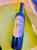 H161-Azullo- Sticla albastra protectie apa si lichide diverse ca cele de farmacie goala 750 ml stare buna inaltime 32 cm.