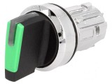 Comutator rotativ 22mm Verde IP67 Proeminent