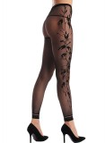 Eross ciorapi Floral Opaque OS Black