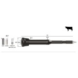 Manson lung din cauciuc pentru aparat de muls, model K