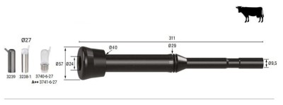 Manson lung din cauciuc pentru aparat de muls, model K foto