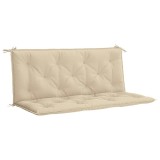 Cumpara ieftin Perna banca de gradina, bej, 120x(50+50)x7 cm, material oxford