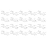 Set 20 Suporti Cablu Autoadezivi Albi MK5535 deleyCON, Organizare Cabluri, Fixare Rapida, Plastic Calitate