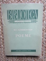 M.I. Lermontov - Poeme (Cartea Rusa, 1955, 151 pagini) - Carte de Poezie