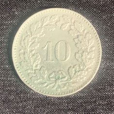 Moneda 10 rappen 1955 Elvetia