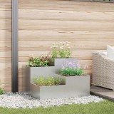 VidaXL Vază pentru Grădină Argintiu 100 x 100 x 60 cm Oțel galvanizat