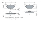 Placute frana Bosch 0986494524, frana disc, set