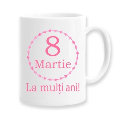 Cana alba personalizata &amp;quot;La multi ani&amp;quot;, INOVATIX&amp;reg;. 330ml foto