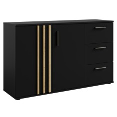 Comoda, DTD negru stejar artisan Tolis 120x35x73 cm